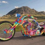 Rick Fairless Psychadelic custom chopper for Allstate insurance.