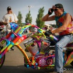 Rick Fairless Psychadelic custom chopper for Allstate insurance.