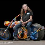 Rick Fairless Psychadelic custom chopper for Allstate insurance.