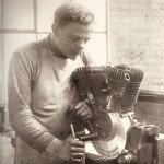 Harley Davidson early mechanic in the factory