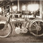 1913 Harley Davidson Model 9E being built at the factory