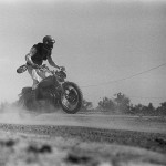 old school motorcycle wheelie time