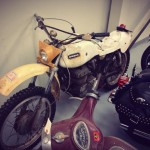 Old Ossa dirtbike at the Canada Harley warehouse