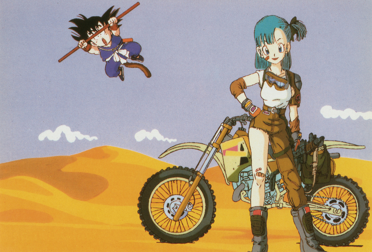 Bulma DragonBallZ motorcycle girl