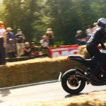 Katja Poensgen with a Triumph Street Triple "Fleur du Mal"