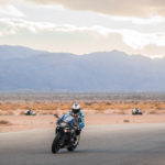 MotoLady behind "MotoRobot" on Chuckwalla Raceway | EL3 Productions